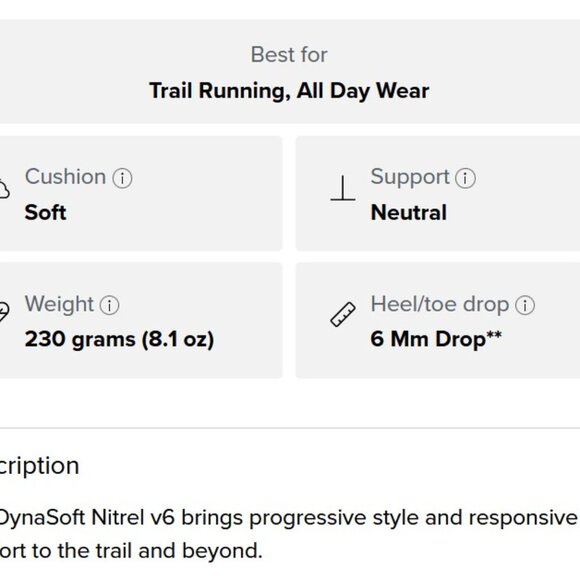 New! New Balance DynaSoft v6 trail run shoe, womens size 8 - Picture 7 of 7